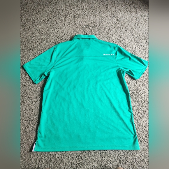 Oakley Hydrolix Polo Shirt Men's Extra Large Green White Golf Active Pullover - Picture 2 of 4